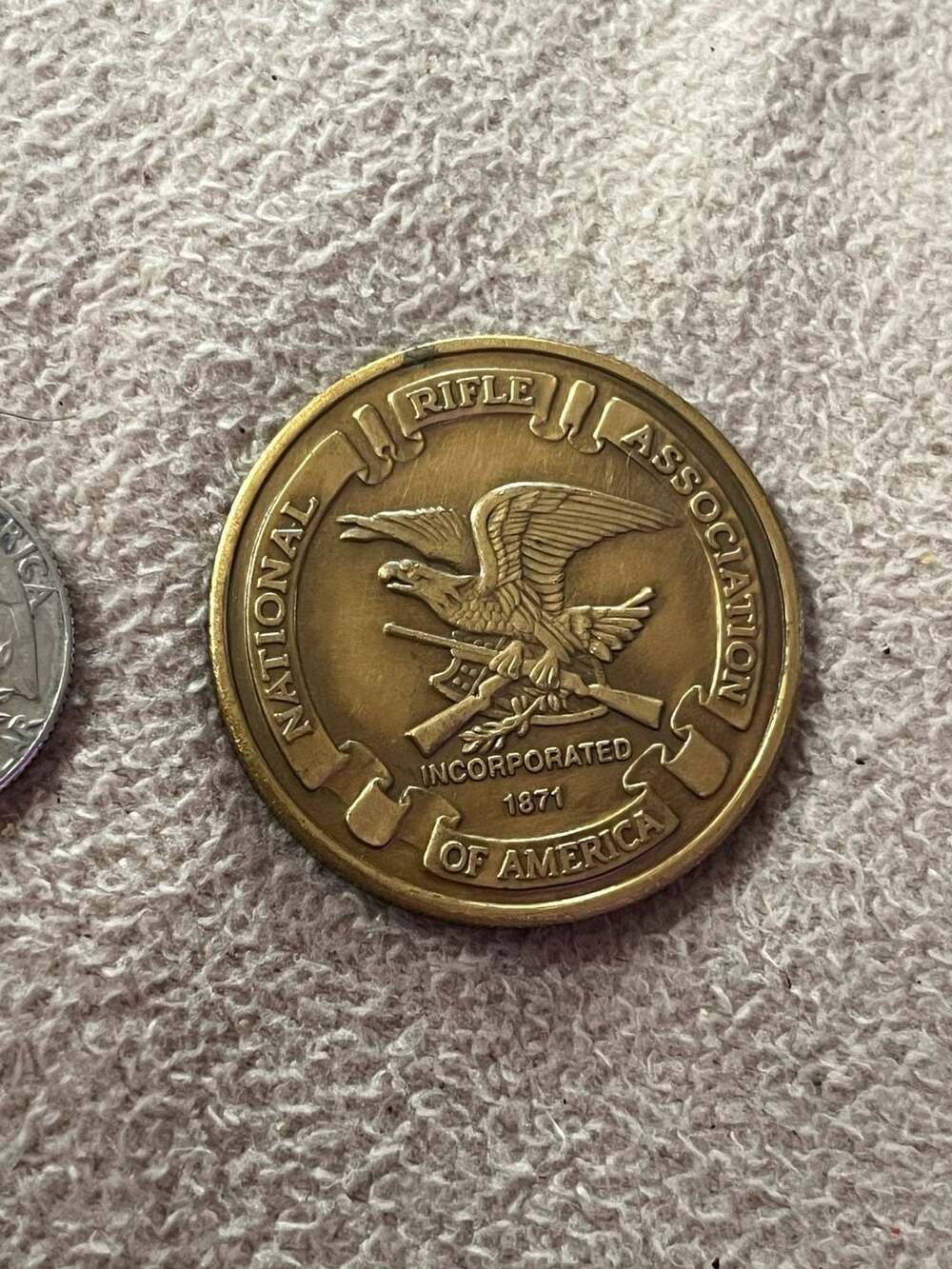 National Rifle Association NRA Bronze Challenge Coin Token